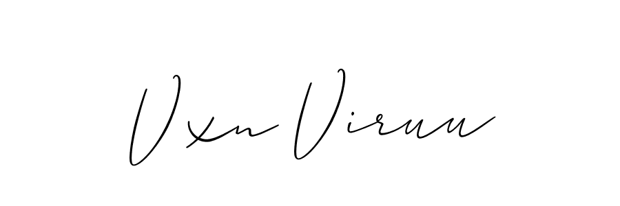 Design your own signature with our free online signature maker. With this signature software, you can create a handwritten (Allison_Script) signature for name Vxn Viruu. Vxn Viruu signature style 2 images and pictures png