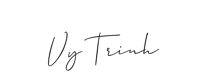 Make a beautiful signature design for name Vy Trinh. With this signature (Allison_Script) style, you can create a handwritten signature for free. Vy Trinh signature style 2 images and pictures png