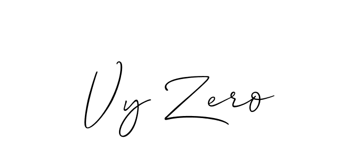 Make a beautiful signature design for name Vy Zero. With this signature (Allison_Script) style, you can create a handwritten signature for free. Vy Zero signature style 2 images and pictures png