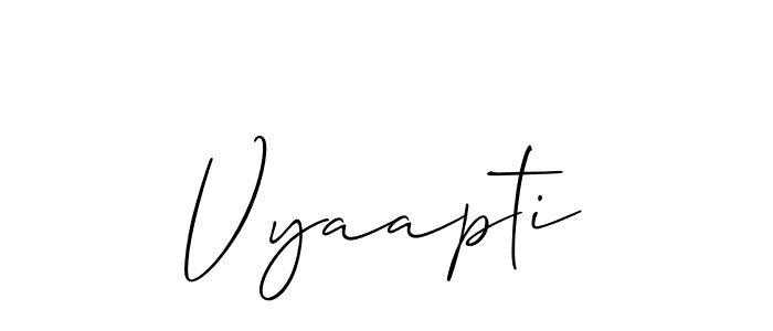 Also we have Vyaapti name is the best signature style. Create professional handwritten signature collection using Allison_Script autograph style. Vyaapti signature style 2 images and pictures png
