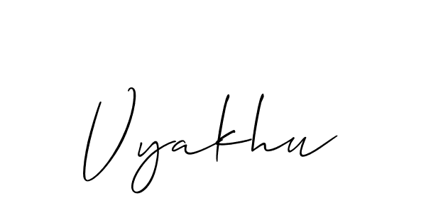 Also You can easily find your signature by using the search form. We will create Vyakhu name handwritten signature images for you free of cost using Allison_Script sign style. Vyakhu signature style 2 images and pictures png