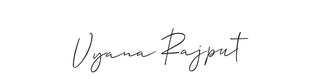 Also we have Vyana Rajput name is the best signature style. Create professional handwritten signature collection using Allison_Script autograph style. Vyana Rajput signature style 2 images and pictures png