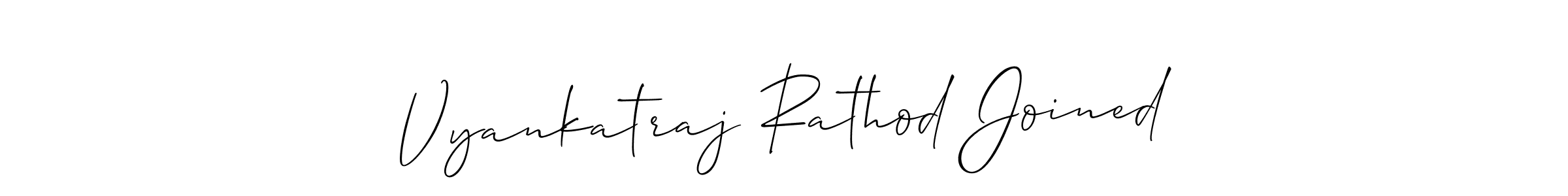 You should practise on your own different ways (Allison_Script) to write your name (Vyankatraj Rathod Joined) in signature. don't let someone else do it for you. Vyankatraj Rathod Joined signature style 2 images and pictures png