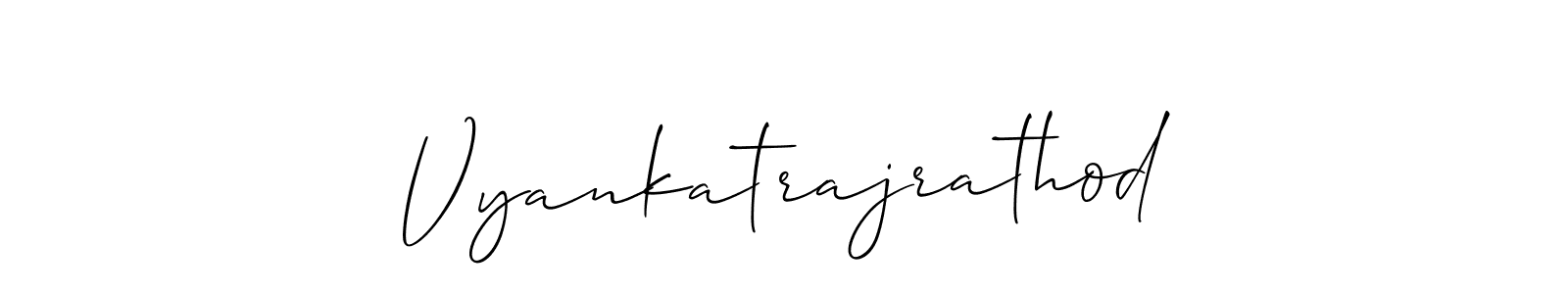 The best way (Allison_Script) to make a short signature is to pick only two or three words in your name. The name Vyankatrajrathod include a total of six letters. For converting this name. Vyankatrajrathod signature style 2 images and pictures png
