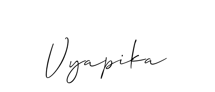 You can use this online signature creator to create a handwritten signature for the name Vyapika. This is the best online autograph maker. Vyapika signature style 2 images and pictures png