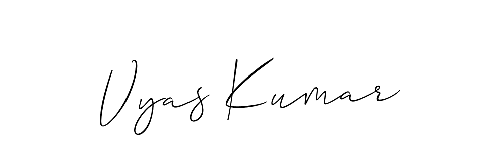 It looks lik you need a new signature style for name Vyas Kumar. Design unique handwritten (Allison_Script) signature with our free signature maker in just a few clicks. Vyas Kumar signature style 2 images and pictures png