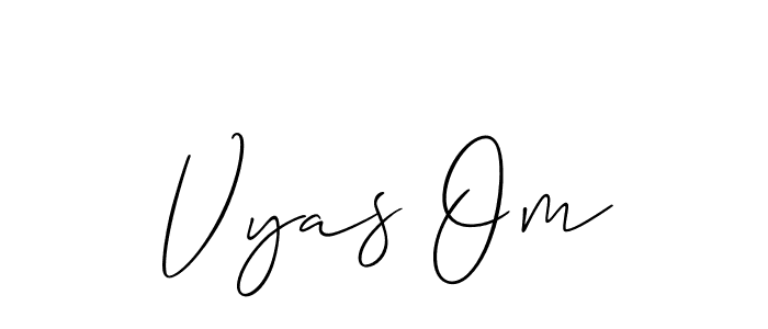 Also You can easily find your signature by using the search form. We will create Vyas Om name handwritten signature images for you free of cost using Allison_Script sign style. Vyas Om signature style 2 images and pictures png