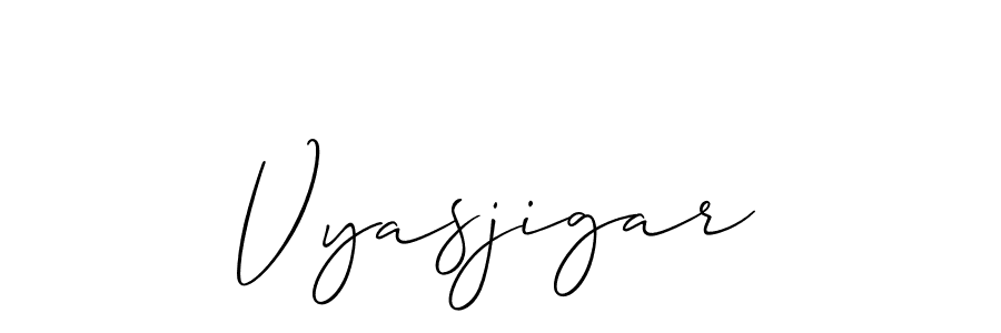 Vyasjigar stylish signature style. Best Handwritten Sign (Allison_Script) for my name. Handwritten Signature Collection Ideas for my name Vyasjigar. Vyasjigar signature style 2 images and pictures png