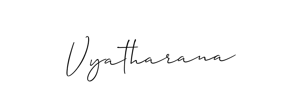 How to make Vyatharana name signature. Use Allison_Script style for creating short signs online. This is the latest handwritten sign. Vyatharana signature style 2 images and pictures png