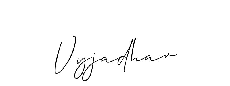 Design your own signature with our free online signature maker. With this signature software, you can create a handwritten (Allison_Script) signature for name Vyjadhav. Vyjadhav signature style 2 images and pictures png