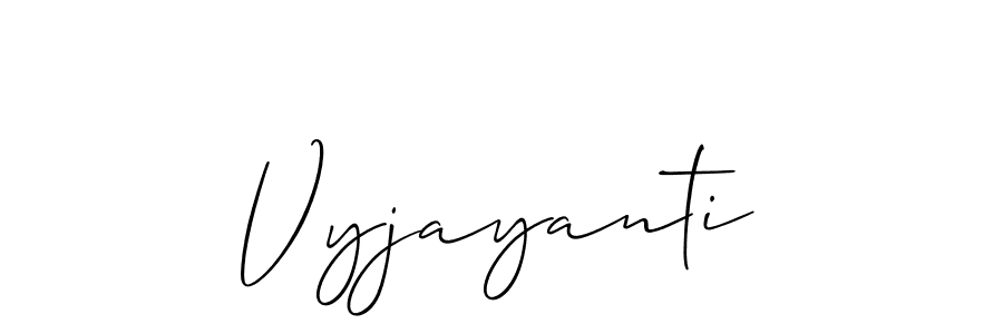 Also You can easily find your signature by using the search form. We will create Vyjayanti name handwritten signature images for you free of cost using Allison_Script sign style. Vyjayanti signature style 2 images and pictures png