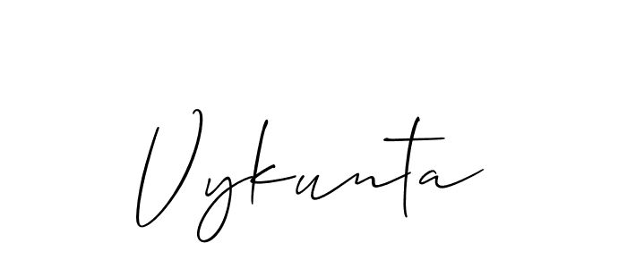 Make a short Vykunta signature style. Manage your documents anywhere anytime using Allison_Script. Create and add eSignatures, submit forms, share and send files easily. Vykunta signature style 2 images and pictures png