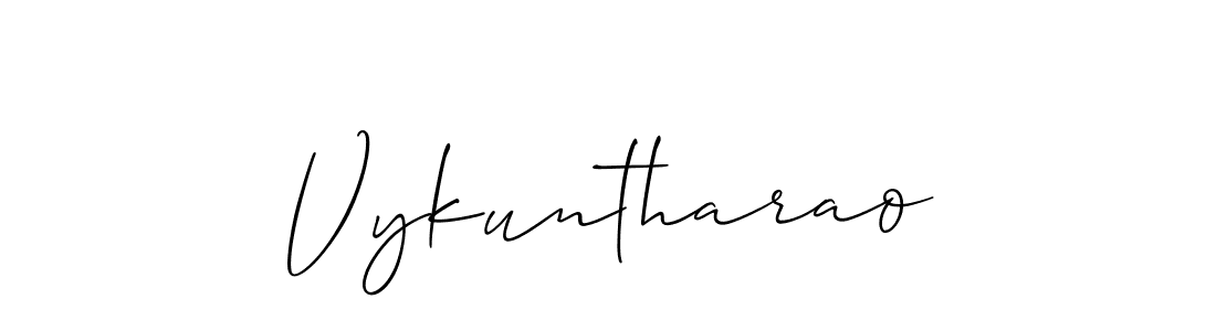 Similarly Allison_Script is the best handwritten signature design. Signature creator online .You can use it as an online autograph creator for name Vykuntharao. Vykuntharao signature style 2 images and pictures png