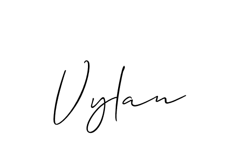 Vylan stylish signature style. Best Handwritten Sign (Allison_Script) for my name. Handwritten Signature Collection Ideas for my name Vylan. Vylan signature style 2 images and pictures png