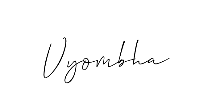 Vyombha stylish signature style. Best Handwritten Sign (Allison_Script) for my name. Handwritten Signature Collection Ideas for my name Vyombha. Vyombha signature style 2 images and pictures png