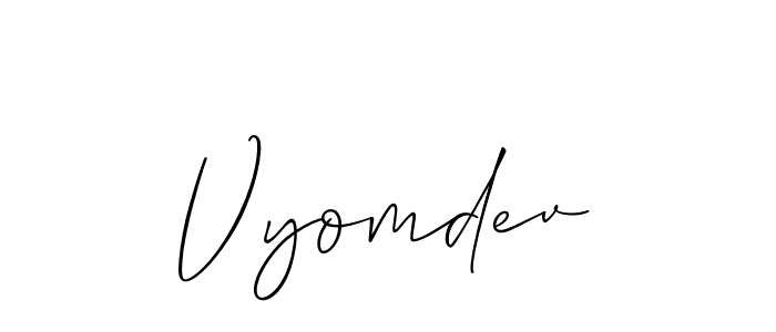 Make a beautiful signature design for name Vyomdev. Use this online signature maker to create a handwritten signature for free. Vyomdev signature style 2 images and pictures png