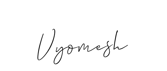 Design your own signature with our free online signature maker. With this signature software, you can create a handwritten (Allison_Script) signature for name Vyomesh. Vyomesh signature style 2 images and pictures png