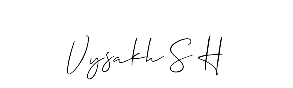 You should practise on your own different ways (Allison_Script) to write your name (Vysakh S H) in signature. don't let someone else do it for you. Vysakh S H signature style 2 images and pictures png