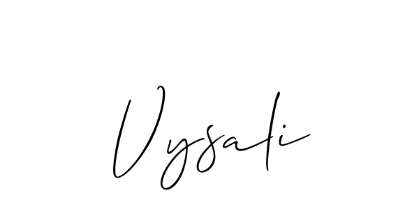 Design your own signature with our free online signature maker. With this signature software, you can create a handwritten (Allison_Script) signature for name Vysali. Vysali signature style 2 images and pictures png