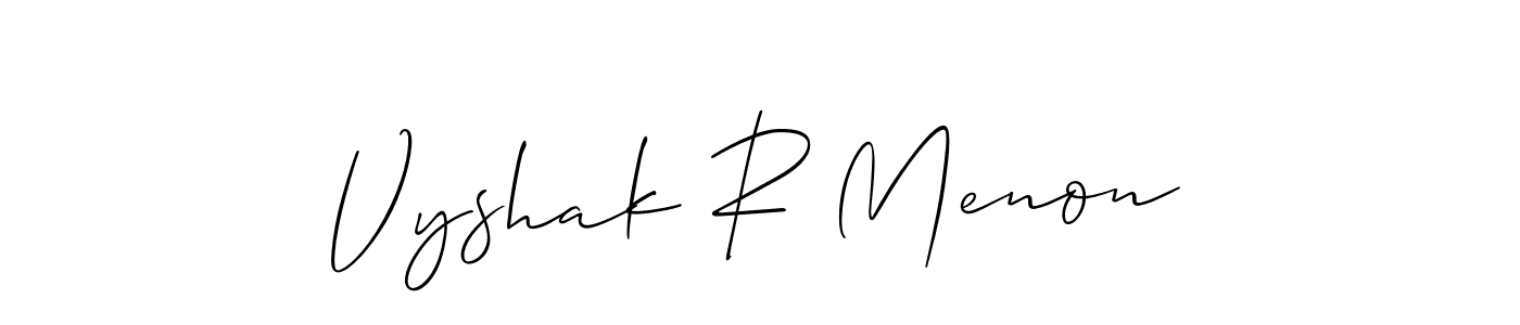 Similarly Allison_Script is the best handwritten signature design. Signature creator online .You can use it as an online autograph creator for name Vyshak R Menon. Vyshak R Menon signature style 2 images and pictures png