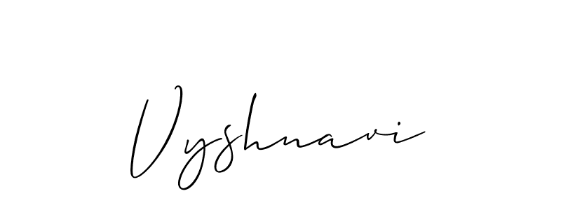 Design your own signature with our free online signature maker. With this signature software, you can create a handwritten (Allison_Script) signature for name Vyshnavi. Vyshnavi signature style 2 images and pictures png