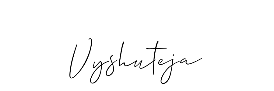 Best and Professional Signature Style for Vyshuteja. Allison_Script Best Signature Style Collection. Vyshuteja signature style 2 images and pictures png