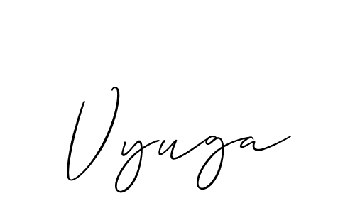 if you are searching for the best signature style for your name Vyuga. so please give up your signature search. here we have designed multiple signature styles  using Allison_Script. Vyuga signature style 2 images and pictures png