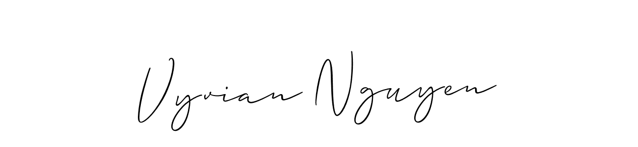 Best and Professional Signature Style for Vyvian Nguyen. Allison_Script Best Signature Style Collection. Vyvian Nguyen signature style 2 images and pictures png