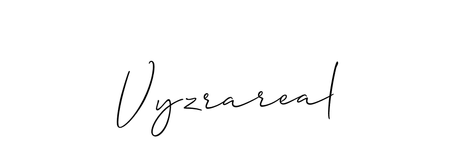 It looks lik you need a new signature style for name Vyzrareal. Design unique handwritten (Allison_Script) signature with our free signature maker in just a few clicks. Vyzrareal signature style 2 images and pictures png