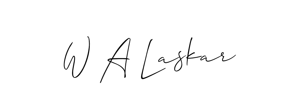 Best and Professional Signature Style for W A Laskar. Allison_Script Best Signature Style Collection. W A Laskar signature style 2 images and pictures png