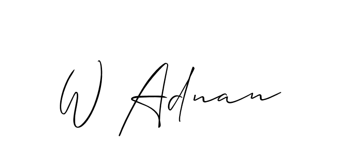 This is the best signature style for the W Adnan name. Also you like these signature font (Allison_Script). Mix name signature. W Adnan signature style 2 images and pictures png