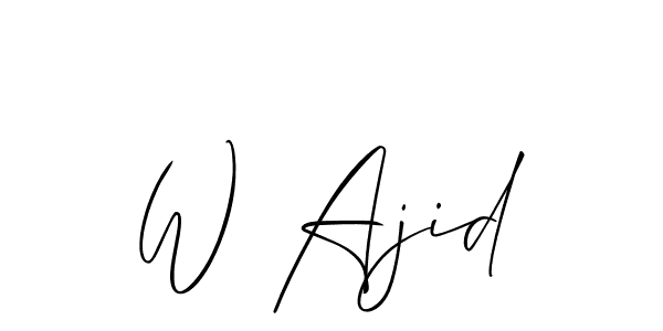 You should practise on your own different ways (Allison_Script) to write your name (W Ajid) in signature. don't let someone else do it for you. W Ajid signature style 2 images and pictures png