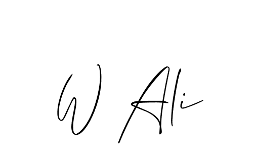 Best and Professional Signature Style for W Ali. Allison_Script Best Signature Style Collection. W Ali signature style 2 images and pictures png