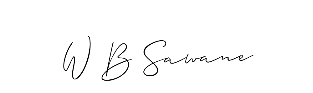Best and Professional Signature Style for W B Sawane. Allison_Script Best Signature Style Collection. W B Sawane signature style 2 images and pictures png