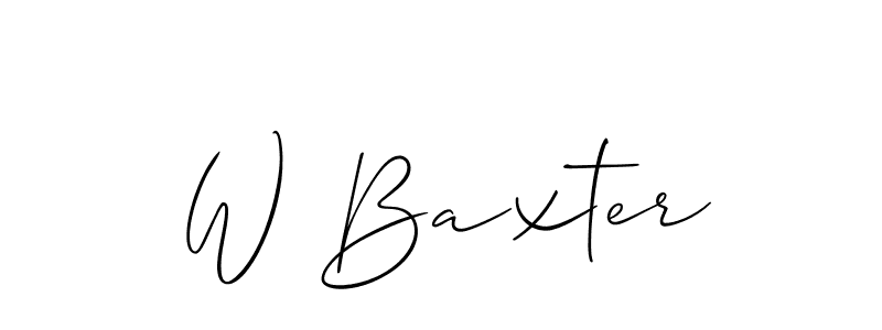 How to make W Baxter name signature. Use Allison_Script style for creating short signs online. This is the latest handwritten sign. W Baxter signature style 2 images and pictures png