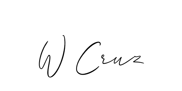 It looks lik you need a new signature style for name W Cruz. Design unique handwritten (Allison_Script) signature with our free signature maker in just a few clicks. W Cruz signature style 2 images and pictures png