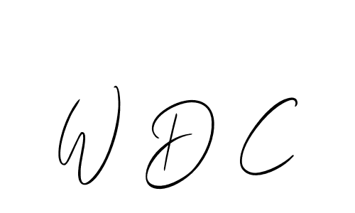 How to Draw W D C signature style? Allison_Script is a latest design signature styles for name W D C. W D C signature style 2 images and pictures png