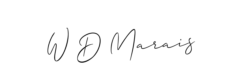 Make a short W D Marais signature style. Manage your documents anywhere anytime using Allison_Script. Create and add eSignatures, submit forms, share and send files easily. W D Marais signature style 2 images and pictures png