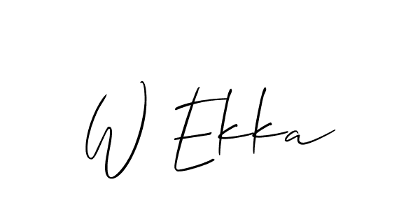 This is the best signature style for the W Ekka name. Also you like these signature font (Allison_Script). Mix name signature. W Ekka signature style 2 images and pictures png