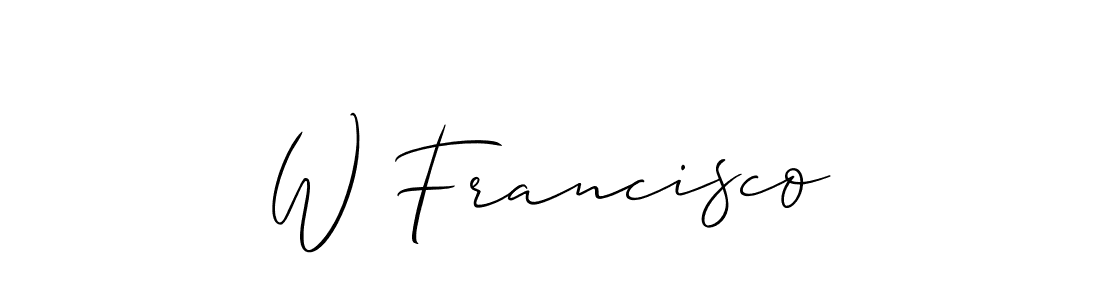 Check out images of Autograph of W Francisco name. Actor W Francisco Signature Style. Allison_Script is a professional sign style online. W Francisco signature style 2 images and pictures png