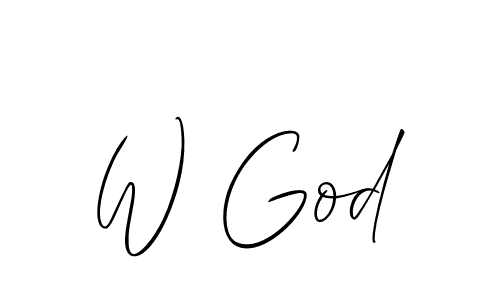 The best way (Allison_Script) to make a short signature is to pick only two or three words in your name. The name W God include a total of six letters. For converting this name. W God signature style 2 images and pictures png