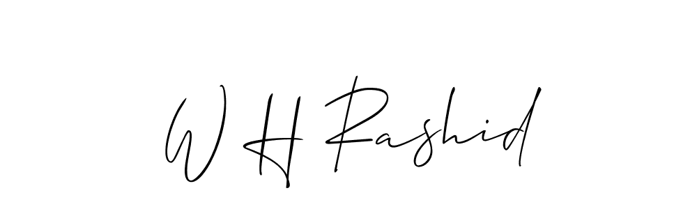Create a beautiful signature design for name W H Rashid. With this signature (Allison_Script) fonts, you can make a handwritten signature for free. W H Rashid signature style 2 images and pictures png
