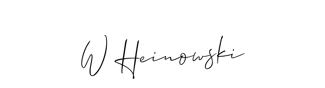 It looks lik you need a new signature style for name W Heinowski. Design unique handwritten (Allison_Script) signature with our free signature maker in just a few clicks. W Heinowski signature style 2 images and pictures png