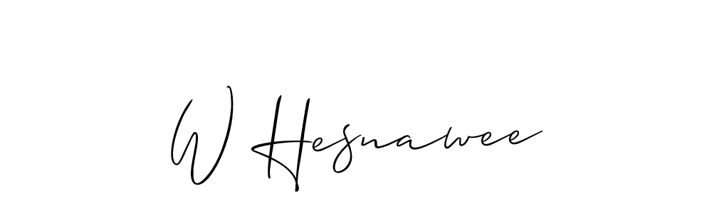 Make a beautiful signature design for name W Hesnawee. Use this online signature maker to create a handwritten signature for free. W Hesnawee signature style 2 images and pictures png