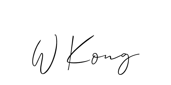 Allison_Script is a professional signature style that is perfect for those who want to add a touch of class to their signature. It is also a great choice for those who want to make their signature more unique. Get W Kong name to fancy signature for free. W Kong signature style 2 images and pictures png