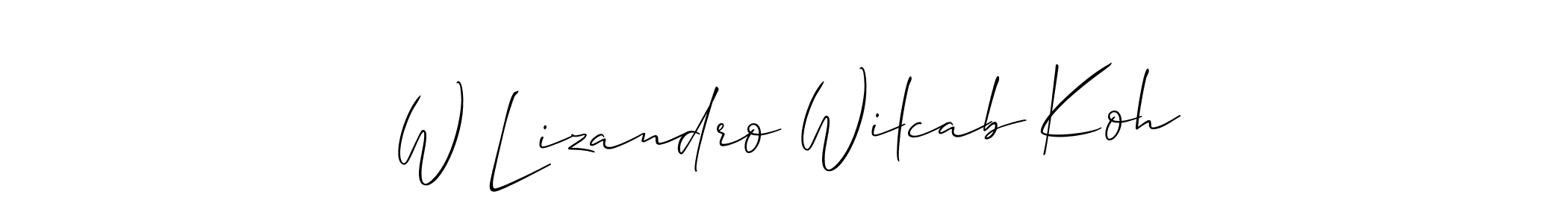 Best and Professional Signature Style for W Lizandro Wilcab Koh. Allison_Script Best Signature Style Collection. W Lizandro Wilcab Koh signature style 2 images and pictures png