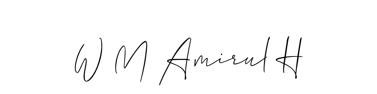 W M Amirul H stylish signature style. Best Handwritten Sign (Allison_Script) for my name. Handwritten Signature Collection Ideas for my name W M Amirul H. W M Amirul H signature style 2 images and pictures png