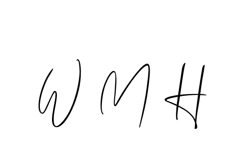 You should practise on your own different ways (Allison_Script) to write your name (W M H) in signature. don't let someone else do it for you. W M H signature style 2 images and pictures png
