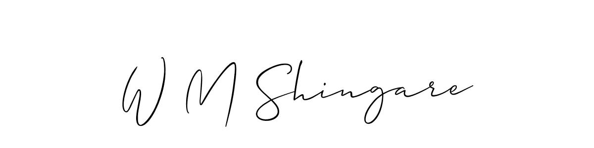 Make a short W M Shingare signature style. Manage your documents anywhere anytime using Allison_Script. Create and add eSignatures, submit forms, share and send files easily. W M Shingare signature style 2 images and pictures png