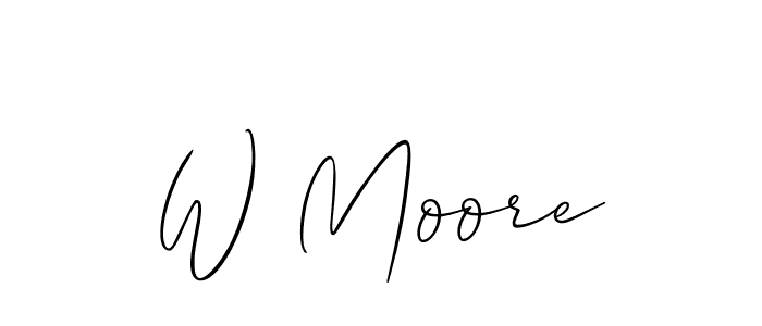 Allison_Script is a professional signature style that is perfect for those who want to add a touch of class to their signature. It is also a great choice for those who want to make their signature more unique. Get W Moore name to fancy signature for free. W Moore signature style 2 images and pictures png